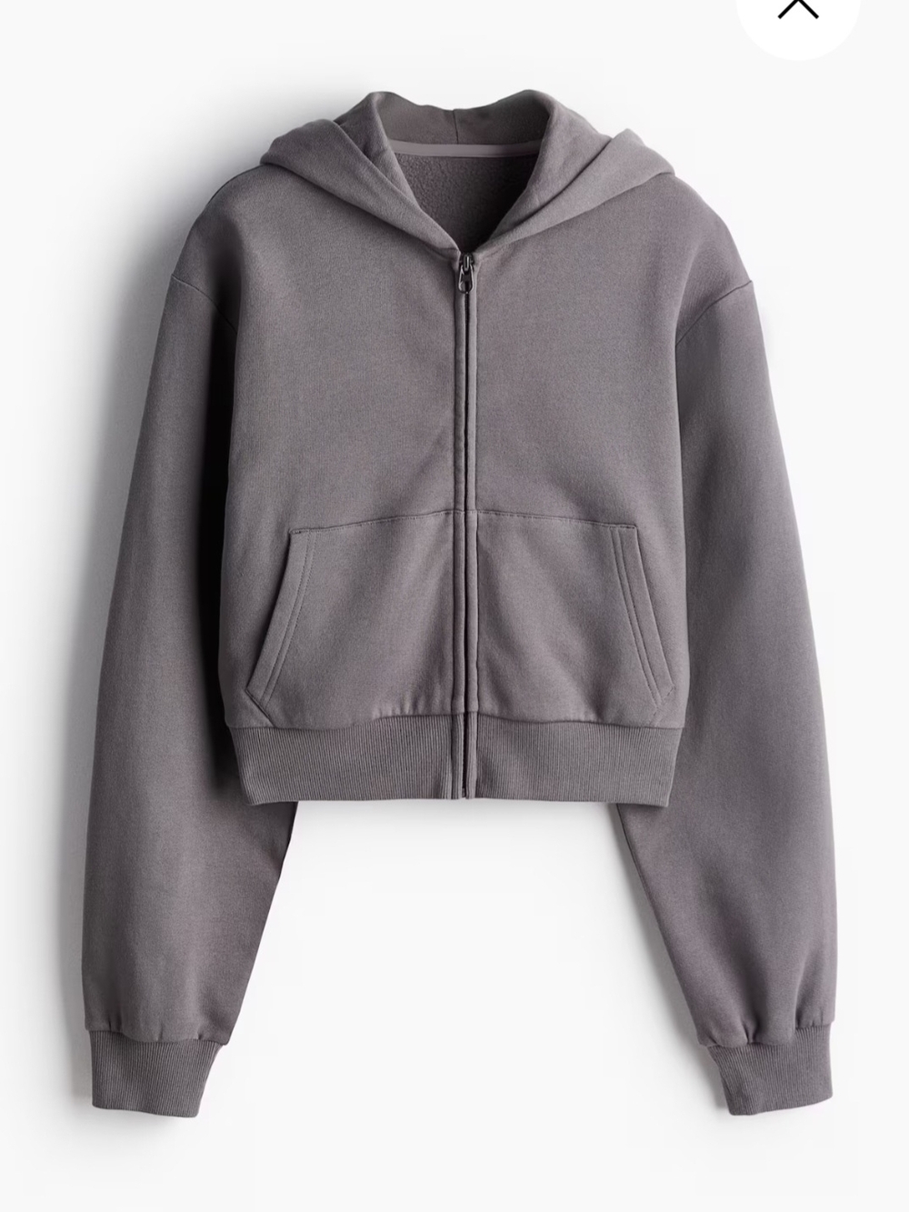 H&M MOVE Zip-Up Hoodie in Charcoal Gray